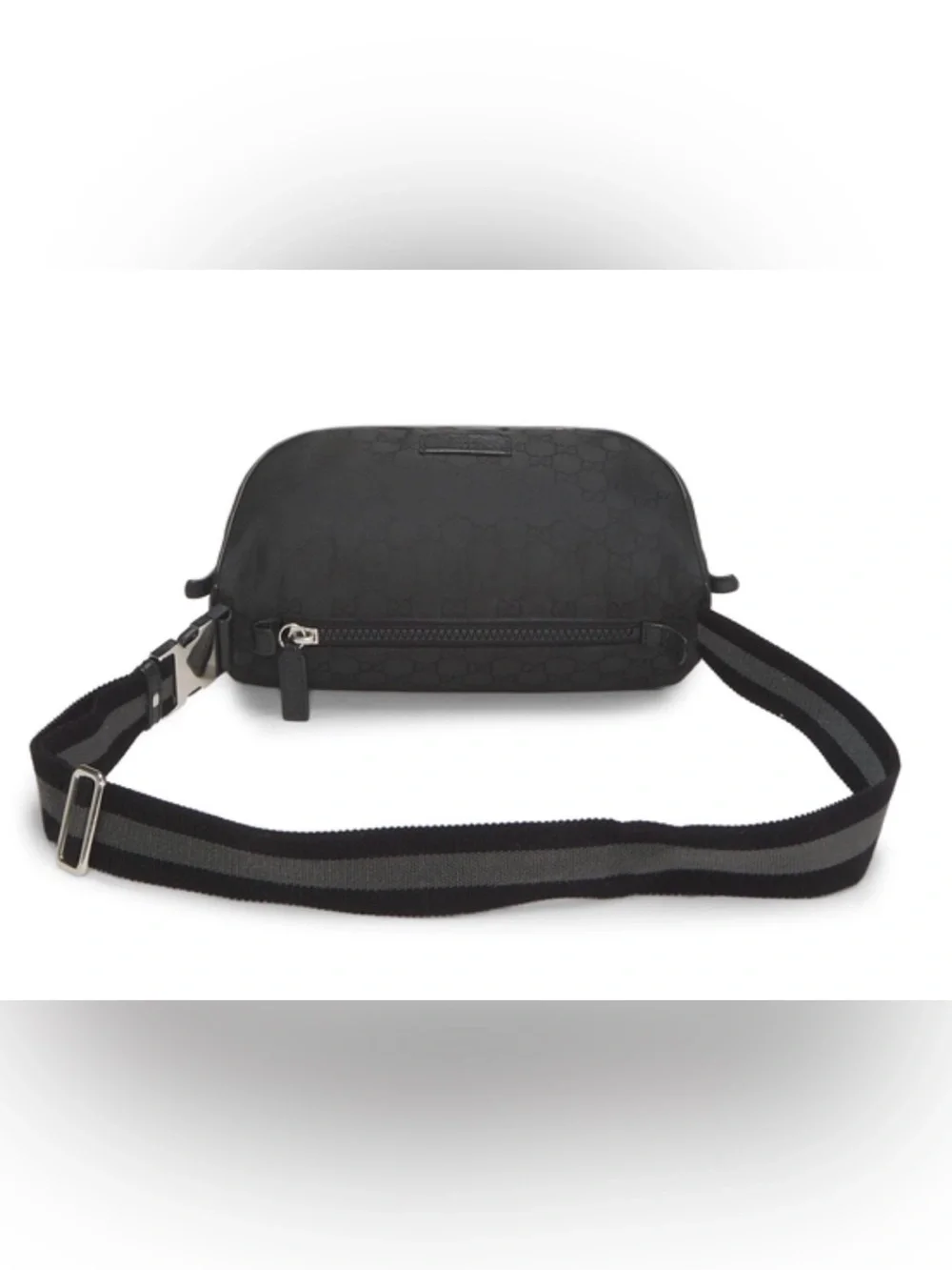 GUCCI Black GG Nylon Waist Pouch - Picture 2 of 6